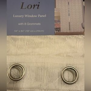 White Sheer Curtains Set of 2 panel 8 Grommets 54”x84”